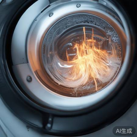 洗衣机圆筒灯闪烁停工，自动保护