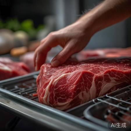 肉色暗淡、腥味刺鼻、肉质黏糊，