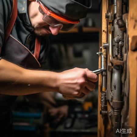 指纹锁内锁把手松动处理方法及紧固技巧