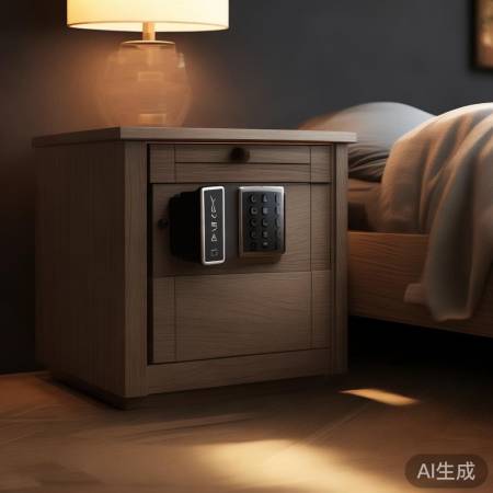 床头柜带保险柜 高60cm 实用防盗储物首选