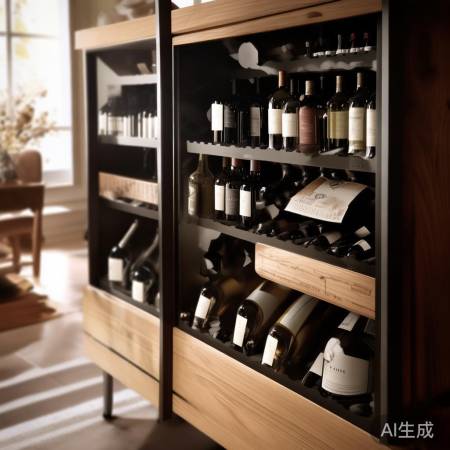 板式开放斜放红酒柜尺寸规格详解