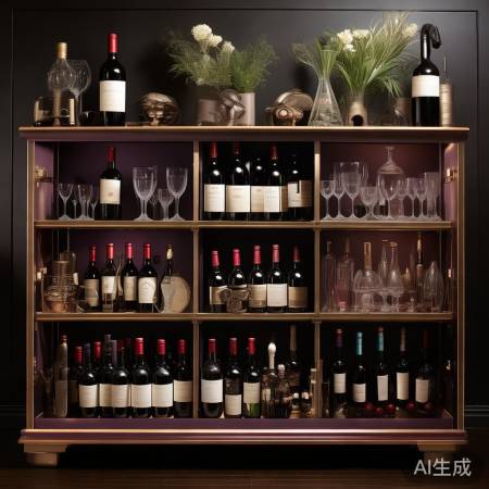 客厅酒柜红酒配饰效果图：打造时尚家居新风尚